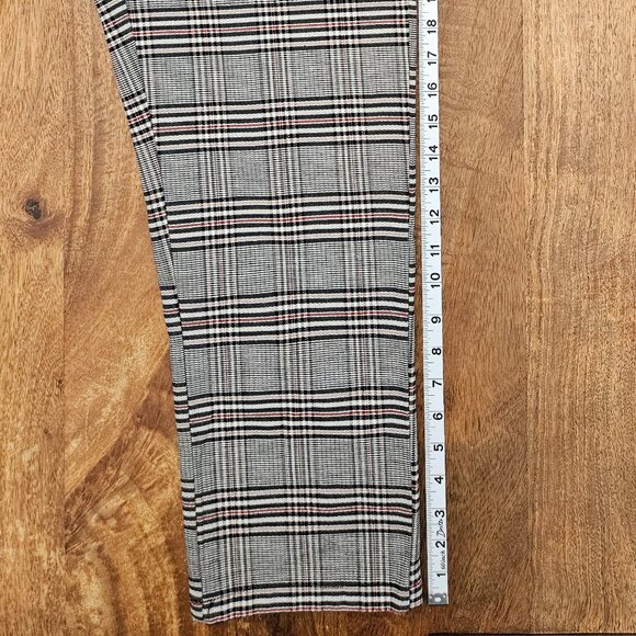 Y2K Volcom Frochickie Pants Women 30x27 Gray Plaid High Rise Ankle Fit NWT - Picture 3 of 8